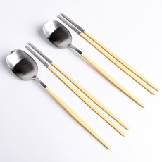 헤이즈리빙 스텐304 2인 수저세트, 버터, 숟가락 2p + 젓가락 2벌, 2세트 버터, 숟가락 2p + 젓가락 2벌, 2세트