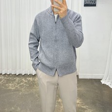 아도르클래식 남성용 시보리 투웨이 더블 집업 긴팔 가디건