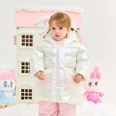 뉴키즈온 에스더버니리틀 멜팅 홀로그램 스키 패딩 점퍼