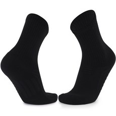 SNF 캐주얼 두툼한 발바닥 스포츠양말 양발 4세트, 01 검은색