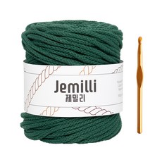 Yarna Jemilli編織線+金屬大鉤針, 哥譚綠(14)