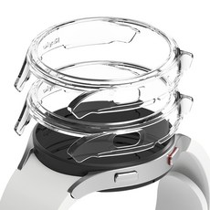 링케 슬림 하드 케이스 44mm 2p 세트, 클리어 + 클리어, 1개