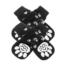 摩達客 寵物狗狗保護止滑襪 防寒/防舔/防燙傷/保護肉球 大/中/小型犬適用, 可愛腳掌花紋款, 4個