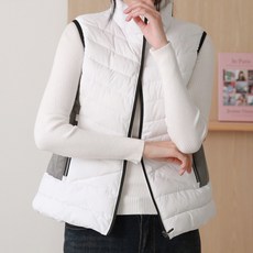 peilit 女款日常撞色高爾夫鋪棉背心