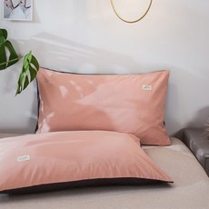 스타 투톤 라벨 베개커버 2p