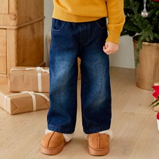 Bebezoo 兒童日常刷毛牛仔褲