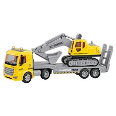 擬真重型機具 1:16 鏟斗拖車可動玩具, 1個, 混合色