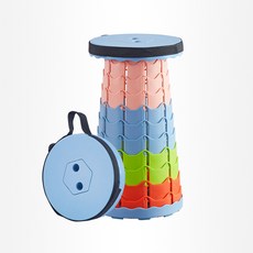 듀러블리 휴대용 접이식 플라스틱 의자, 14블루커버컬러링, 1개
