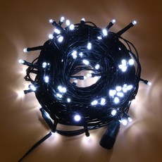 Dometopia 綠色線 LED精靈燈泡 300燈 30m + 電源線組, 1套, 白色