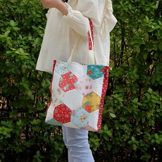 byhands 手工棉被布製方格花紋環保袋, 1套, 隨機發貨（內襯）