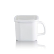 Hamptons 琺瑯多用途方形容器 13cm HYF-E-019-W, 1個