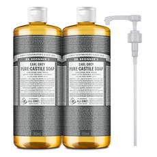 Dr.Bronner's 布朗博士 格雷伯爵保水潔膚露組+壓頭, 1.9L, 1組