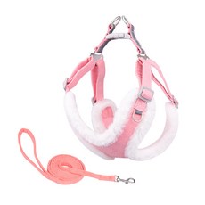 파스텔펫 반려동물 보송 윈터 하네스 세트 L, 핑크, 1세트