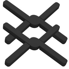 LIVINGiF 折疊式X型矽膠鍋墊, 深灰色, 2個