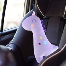 半島良品 汽車安全帶抱枕靠枕, 1個, 獨角獸