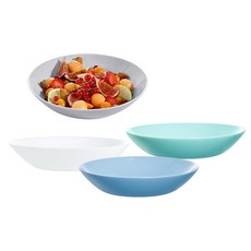 Luminarc Diwali沙拉碗 4件組, Gray+Topaz+Blue+White, 沙拉碗4入