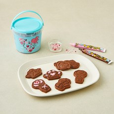 브로드카세 하트 카카오 쿠키 만들기 세트 148g, 1세트