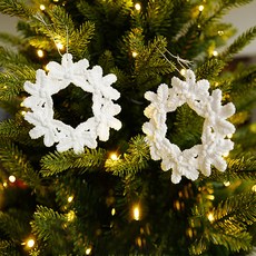聖誕花環造型掛飾, 白色的