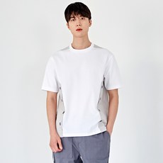 커스텀어스 남성용 바이오 워싱 코튼 믹스 링아일렛 티셔츠 CXS23MKRT470