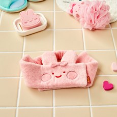 BUTTERSHOP #All Day松鼠兔魔鬼氈洗臉髮帶 FREE, 1個, 粉紅色