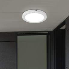 KUMHO Beongaepyo Wonha Edge 無閃爍 LED 圓形感應燈 20W 22cm, 1個, 白色 + 白光