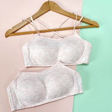 Soleil 孩童蕾絲邊雙肩帶內衣 2入