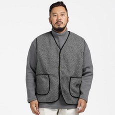 Rugged House 絨毛素色背心