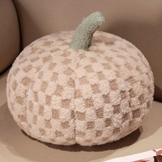 언헤브 체크 호박 쿠션, D 커피