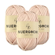 布條編織線 100g, 20粉米色, 3捆