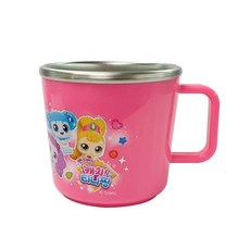 LE BARN 奇妙萌可印花防滑不鏽鋼手柄水杯, 1入, 混色