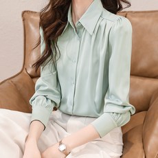 레몬소울 나스널 퍼프 카라 블라우스