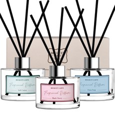 BOUQUET GARNI 擴香瓶 Set 3入 香氛, 軟棉花+黑櫻桃+清潔皂香, 600ml, 1組