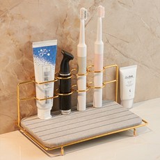 Beige Line牙刷牙膏架漱口杯架多功能置物架 金色, 1個