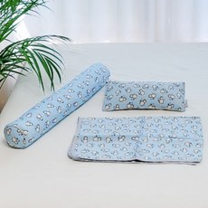 아띠블랑 유아용 베개 + 바디필로우 + 블랭킷 꿀잠 세트, 블루펭귄