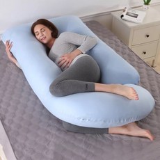 모모 임산부 입체 공학 디자인 G형 바디필로우 쿠션 베개, 진스카이