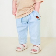 mollimelli 兒童透氣迪士尼動物方城市單褶青年布長褲