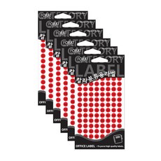 Petit 顏色分類用標籤 413, 紅色, 6個