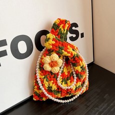 연이랜드 파스텔 플라워 핸드백