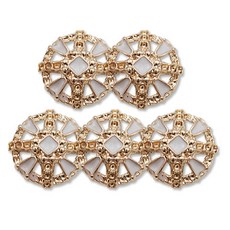 바이올렛 단추 24mm, 화이트골드, 5개