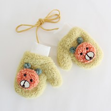 chenny bongbong 兒童刷毛小熊連指手套