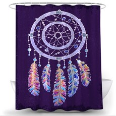 I Luv Home 黑色捕夢網浴簾 TYPE21 100 x 180 cm, 1個