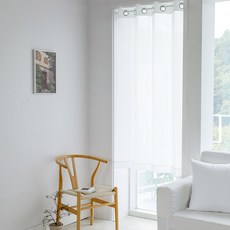 CARREDECO 簡約雪紡窗簾, 白色