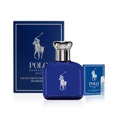 POLO RALPHLAUREN Polo藍色馬球男性淡香水EDT 40ml+針管香水 1.2ml, 1組