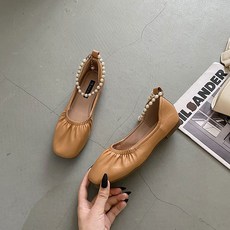 심플 요정 진주플랫 여성단화 GH14_RD_1668