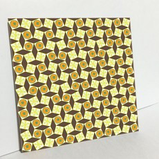 HTP 傳統圖案磁磚相框 菊花紋 植物紋 K0416 1000816, 1個