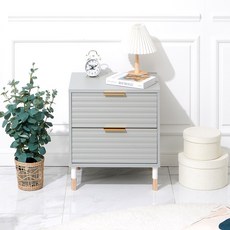 家具的定式 Dike 2層床邊櫃, 灰色, 1個