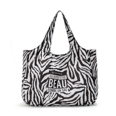 지큐 방수 대용량 장바구니 쇼핑백, 블랙, 1개