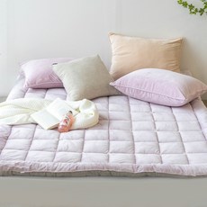 다이앤 극세사 그래핀 발열 토퍼 + 베개커버 세트, 인디핑크