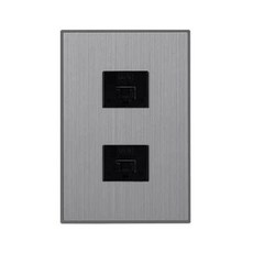 TILINS 網路8P 2孔插座 深灰色, 1個