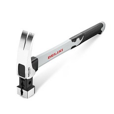 方形直尾 纖維手柄 多用途 高碳鋼 鍛造 磁吸釘 雙V鋸齒頭 木工專家用 家用 羊角鎚 拔釘鎚 40cm, 1個, 單一商品